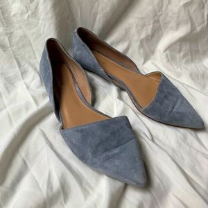 JCrew Zoe D’Orsay Flats - Dusty Blue